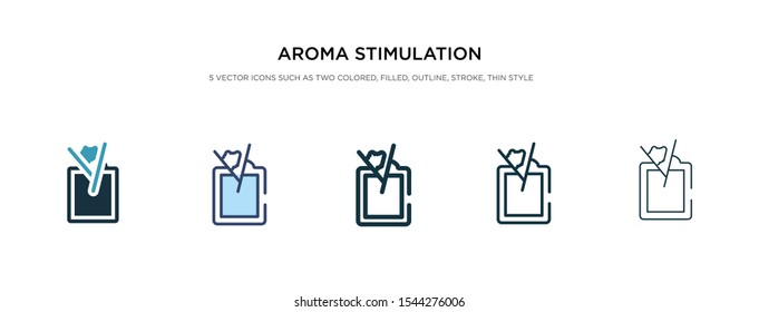 aroma stimulation icon in different style vector illustration. two colored and black aroma stimulation vector icons designed in filled, outline, line and stroke style can be used for web, mobile, ui