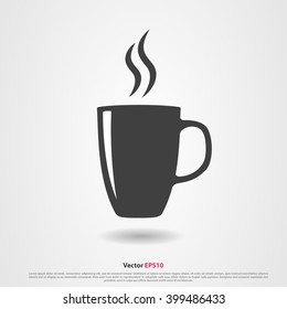 Aroma tea cup vector icon