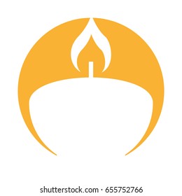 aroma therapy candle spa icon