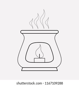 Aroma therapy icon line element. Vector illustration of aroma therapy icon line isolated on clean background for your web mobile app logo design.