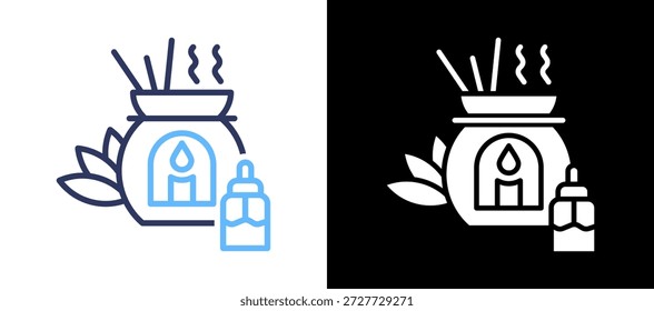 Aroma Therapie Symbol lineglyph Vektorgrafik