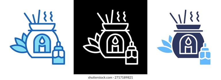 Ilustração de Vetor de Ícone de Terapia com Aroma