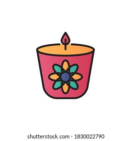 aroma therapy icon vector filled outline design. isolated on white background