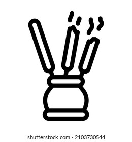 aroma therapy meditation line icon vector. aroma therapy meditation sign. isolated contour symbol black illustration