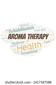 Aroma Therapy word cloud. Wordcloud made with text only.