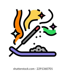 aroma yoga relax color icon vector. aroma yoga relax sign. isolated symbol illustration