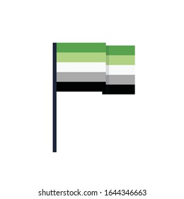 aromatische Flaggenflachsymbol, Vektorillustration