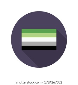 bandera aromática, bandera de la comunidad LGBT. icono plano, ilustración vectorial