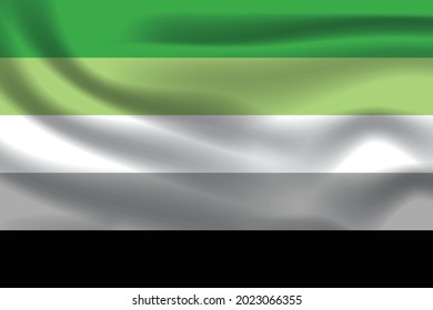 Aromantic Flag for lgbtq free vector illustration 