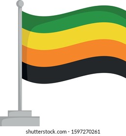 Aromantic pride flag isolated on white background Vector Illustration