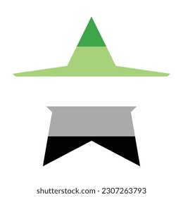 Aromantic pride flag. LGBTQ flag