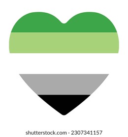 Aromantic pride flag. LGBTQ flag