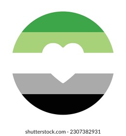 Aromantic pride flag. LGBTQ flag