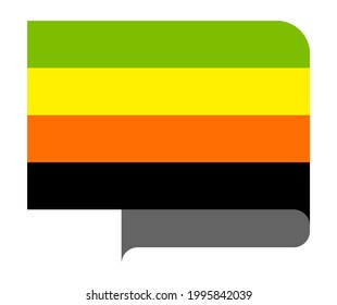 Aromantic pride flag, vector illustration