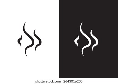 Aromas vaporize icon. Smells vector line icon, hot aroma, stink or cooking steam symbols, smelling or vapor, smoking or odors sign on white background for your design