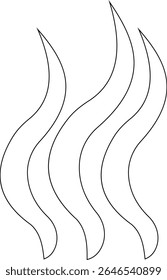 Aromas vaporize ícone trendy plana mão desenhado linha cômica doodle. Cheira a vetor, aroma a quente, aroma a ar, fedor ou símbolos de vapor de cozinha, cheiro ou vapor, fumo ou odores. silhueta de nuvens ou vento.