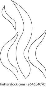 Aromas vaporize icon trendy flat hand drawn line comic doodle. Smells vector, hot aroma air fragrance , stink or cooking steam symbols, smelling or vapor, smoking or odors. cloud or wind silhouette.