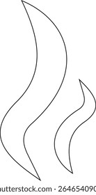 Aromas vaporize ícone trendy plana mão desenhado linha cômica doodle. Cheira a vetor, aroma a quente, aroma a ar, fedor ou símbolos de vapor de cozinha, cheiro ou vapor, fumo ou odores. silhueta de nuvens ou vento.