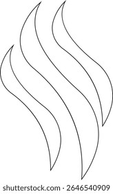 Aromas vaporize ícone trendy plana mão desenhado linha cômica doodle. Cheira a vetor, aroma a quente, aroma a ar, fedor ou símbolos de vapor de cozinha, cheiro ou vapor, fumo ou odores. silhueta de nuvens ou vento.