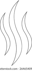 Aromas vaporize ícone trendy plana mão desenhado linha cômica doodle. Cheira a vetor, aroma a quente, aroma a ar, fedor ou símbolos de vapor de cozinha, cheiro ou vapor, fumo ou odores. silhueta de nuvens ou vento.