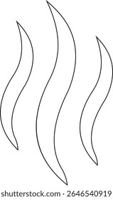 Aromas vaporize icon trendy flat hand drawn line comic doodle. Smells vector, hot aroma air fragrance , stink or cooking steam symbols, smelling or vapor, smoking or odors. cloud or wind silhouette.