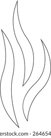 Aromas vaporize icon trendy flat hand drawn line comic doodle. Smells vector, hot aroma air fragrance , stink or cooking steam symbols, smelling or vapor, smoking or odors. cloud or wind silhouette.