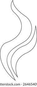 Aromas vaporize ícone trendy plana mão desenhado linha cômica doodle. Cheira a vetor, aroma a quente, aroma a ar, fedor ou símbolos de vapor de cozinha, cheiro ou vapor, fumo ou odores. silhueta de nuvens ou vento.
