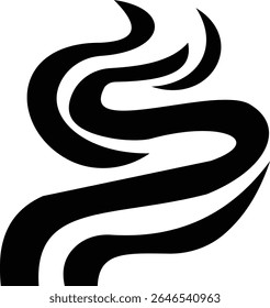 Aromas vaporize ícone trendy plana mão desenhado linha cômica doodle. Cheira a vetor, aroma a quente, aroma a ar, fedor ou símbolos de vapor de cozinha, cheiro ou vapor, fumo ou odores. silhueta de nuvens ou vento.