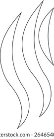 Aromas vaporize ícone trendy plana mão desenhado linha cômica doodle. Cheira a vetor, aroma a quente, aroma a ar, fedor ou símbolos de vapor de cozinha, cheiro ou vapor, fumo ou odores. silhueta de nuvens ou vento.