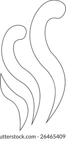 Aromas vaporize ícone trendy plana mão desenhado linha cômica doodle. Cheira a vetor, aroma a quente, aroma a ar, fedor ou símbolos de vapor de cozinha, cheiro ou vapor, fumo ou odores. silhueta de nuvens ou vento.