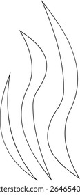 Aromas vaporize ícone trendy plana mão desenhado linha cômica doodle. Cheira a vetor, aroma a quente, aroma a ar, fedor ou símbolos de vapor de cozinha, cheiro ou vapor, fumo ou odores. silhueta de nuvens ou vento.