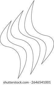 Aromas vaporize ícone trendy plana mão desenhado linha cômica doodle. Cheira a vetor, aroma a quente, aroma a ar, fedor ou símbolos de vapor de cozinha, cheiro ou vapor, fumo ou odores. silhueta de nuvens ou vento.