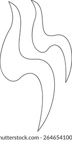 Aromas vaporize ícone trendy plana mão desenhado linha cômica doodle. Cheira a vetor, aroma a quente, aroma a ar, fedor ou símbolos de vapor de cozinha, cheiro ou vapor, fumo ou odores. silhueta de nuvens ou vento.