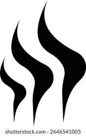 Aromas vaporize ícone trendy plana mão desenhado linha cômica doodle. Cheira a vetor, aroma a quente, aroma a ar, fedor ou símbolos de vapor de cozinha, cheiro ou vapor, fumo ou odores. silhueta de nuvens ou vento.