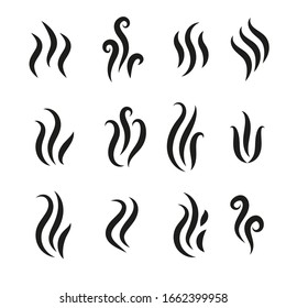 Aromas Vaporize Icons. Smells Vector Line Icon Set, Hot Aroma, Cooking Steam Symbols, Smelling Or Vapor, Smoking Or Odors Signs