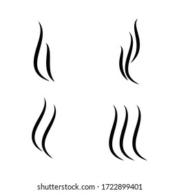 Aromas vaporize icons. Smells vector line icon set, hot aroma, stink or cooking steam symbols, smelling or vapor, smoking or odors signs