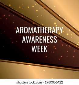 Aromatherapy awareness week is observed every year in June. Vector illustration.