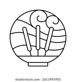 aromatherapy ayurveda line icon vector. aromatherapy ayurveda sign. isolated contour symbol black illustration