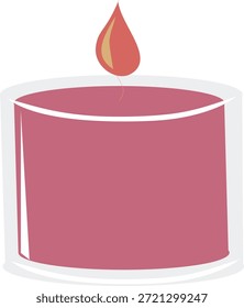 Vela de aromaterapia Ilustración vectorial plana