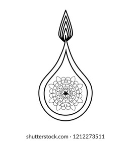 aromatherapy candle isolated icon