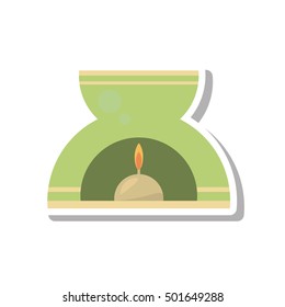 aromatherapy candle spa isolated icon vector illustration design