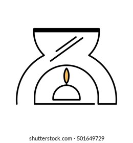 aromatherapy candle spa isolated icon vector illustration design