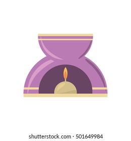 aromatherapy candle spa isolated icon vector illustration design