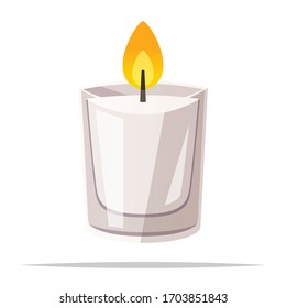 Aromatherapy candle vector isolated illustration