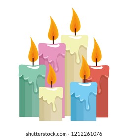 aromatherapy candles isolated icon