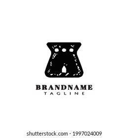 aromatherapy cauldron logo icon design template modern vector illustration