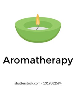 Aromatherapy concept flat icon design 