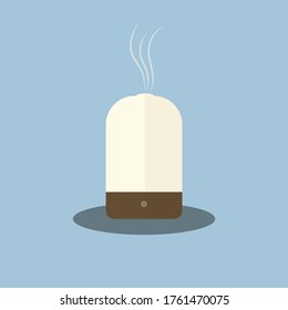 Aromatherapy diffuser for essential oils. Humidifier with natural air freshener, relaxation, spa concept. 