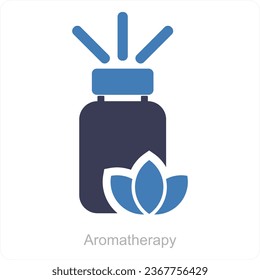 Aromatherapy and diffuser icon concept