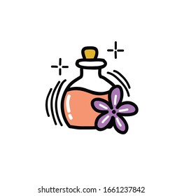 aromatherapy doodle icon, vector illustration